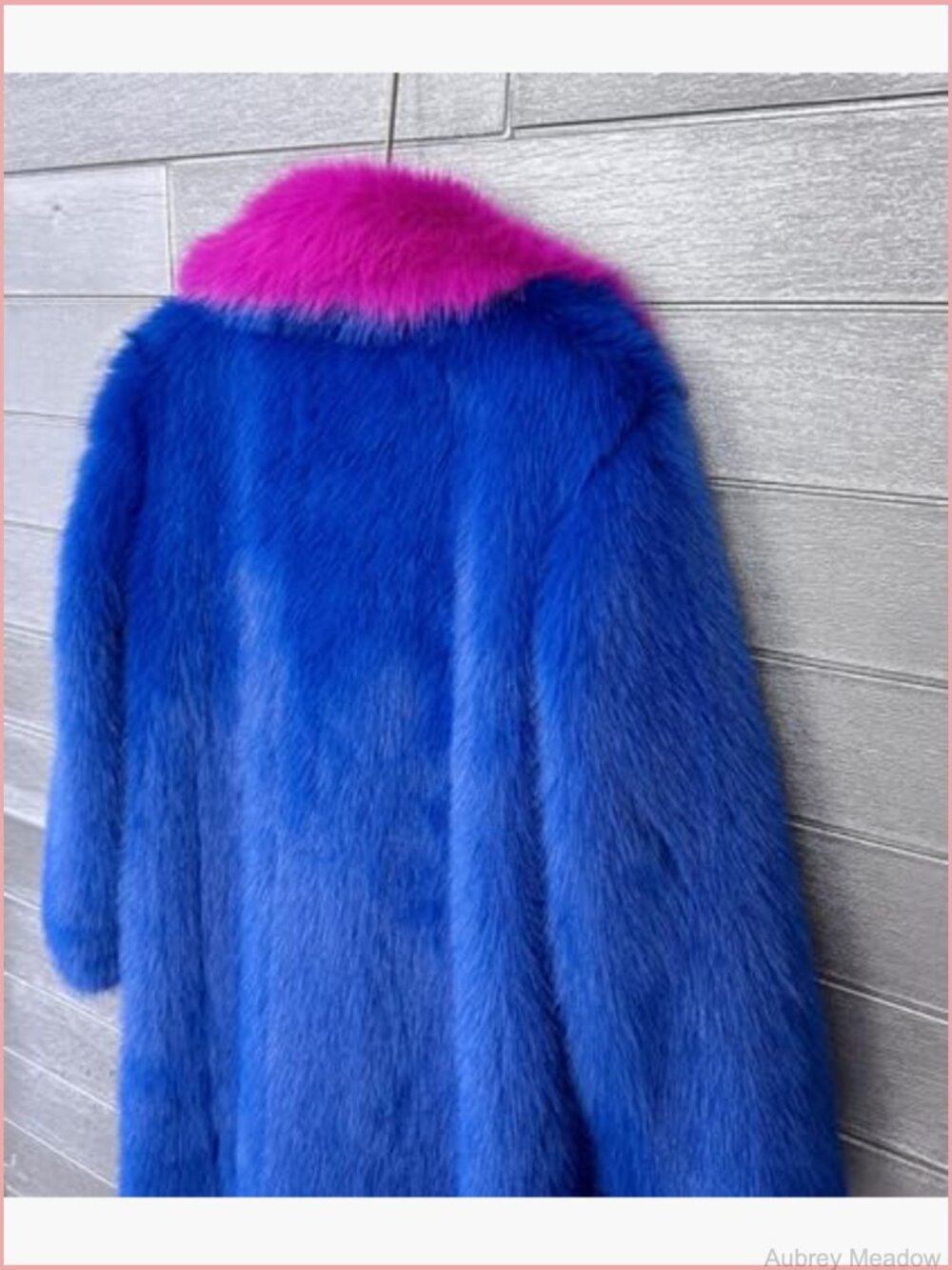 Faux Fur Long Coat - Warm Winter Overcoat with Shawl Collar - Picture 3 of 7